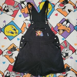 Vintage 90s Winnie The Pooh Short Overalls